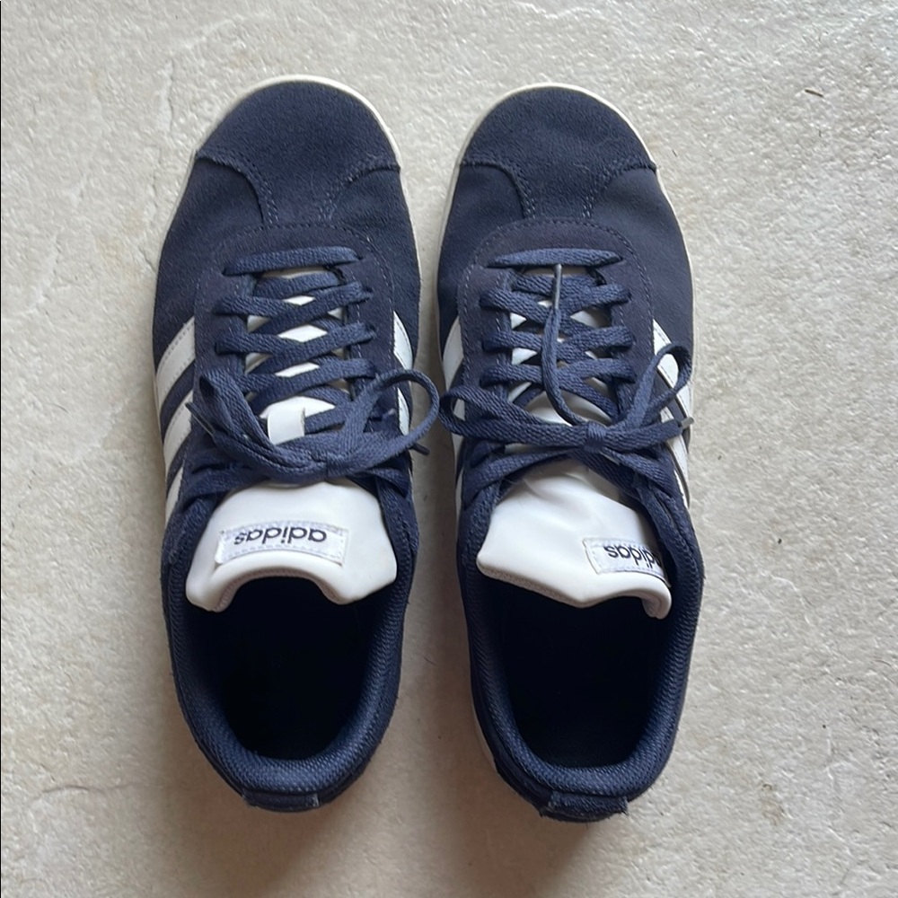 Adidas Dark Blue and White Casual Sneakers